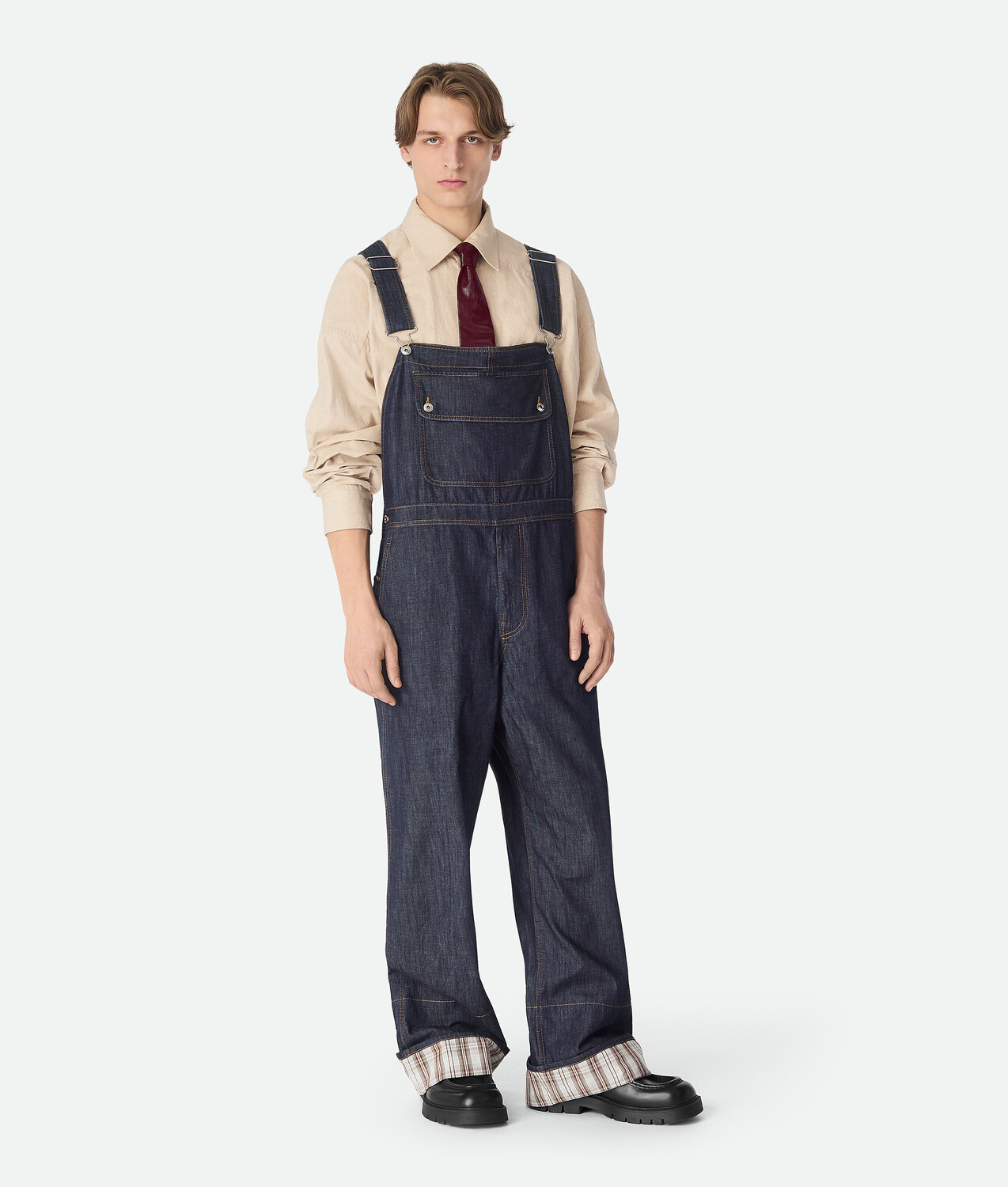 

Rinsed indigo denim jumpsuit BOTTEGA VENETA, индиго