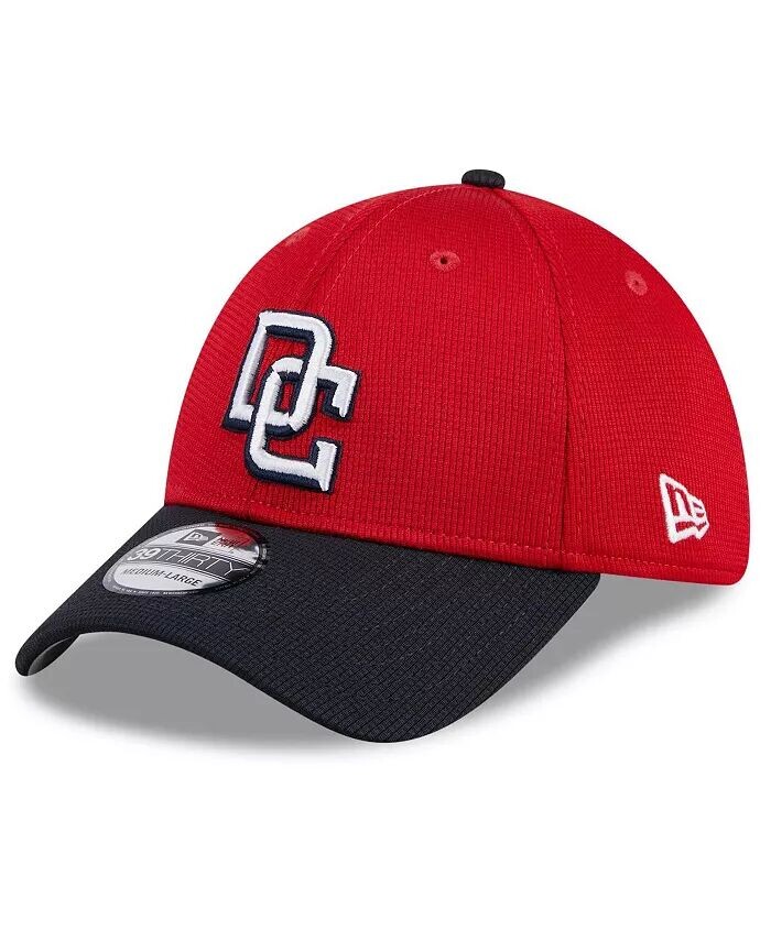 

Мужская кепка Red Washington Nationals 2024, тренировка 39THIRTY Flex Hat New Era, красный