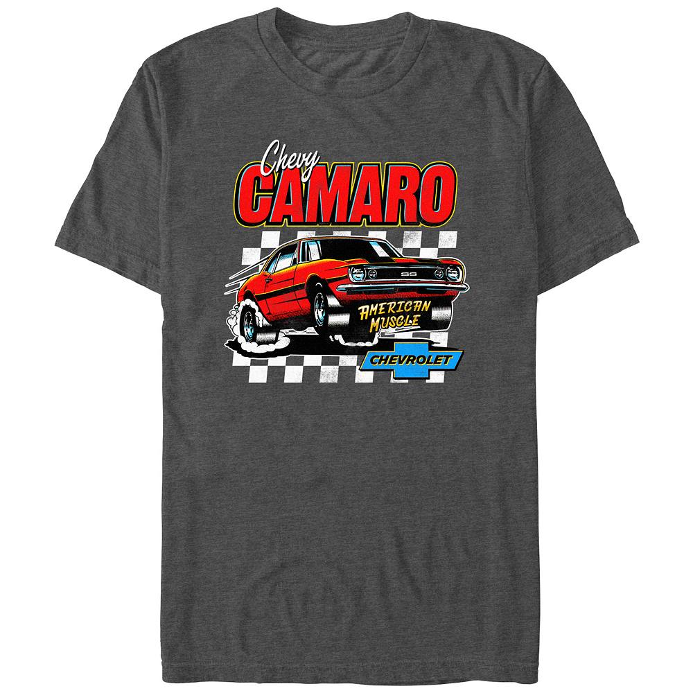 

Мужская футболка Chevy Camaro Racing American Muscle с рисунком мышц Licensed Character, цвет Charcoal Heather