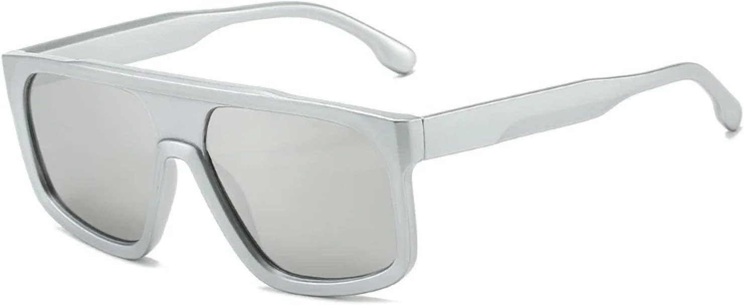 

Мужские солнцезащитные очки в стиле ретро, ​​модные, с прозрачным градиентным зеркальным покрытием, защита от УФ-излучения UV400. Женские солнцезащитные очки HHZZYVY, Silver Silver Mirror