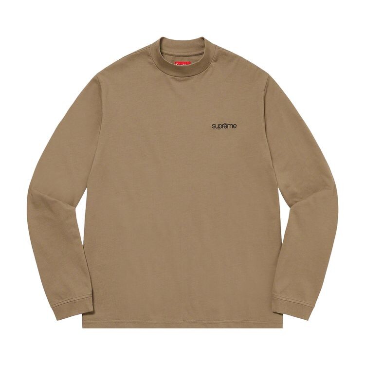 

Топ Supreme Mock Neck Long-Sleeve Top Dark Tan, желто-коричневый