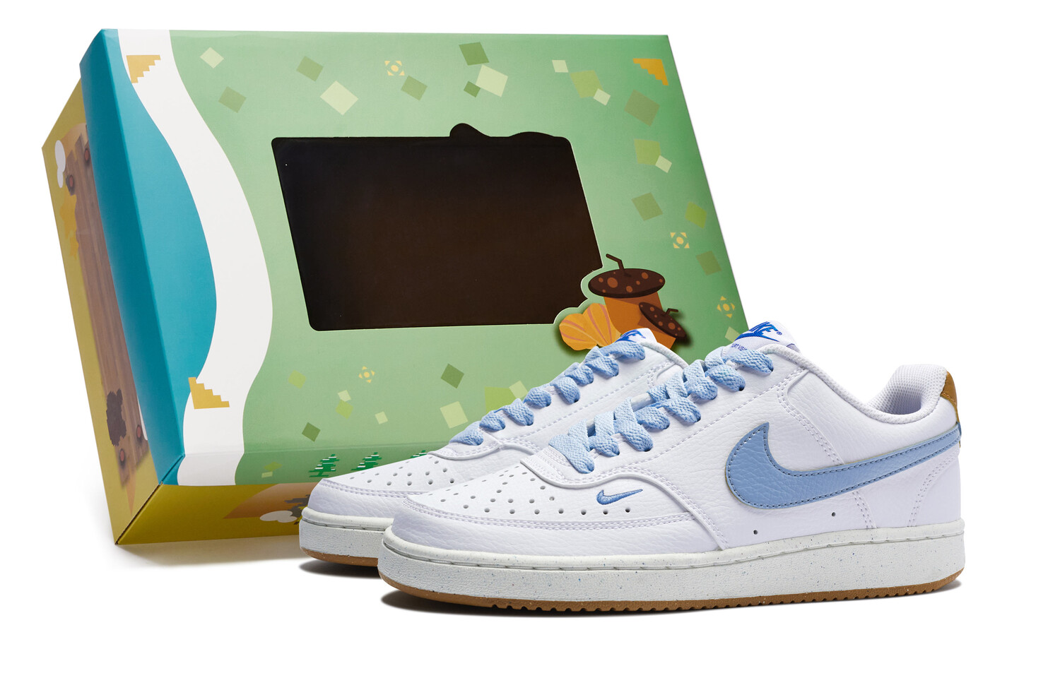 

Кроссовки Nike Court Vision Skateboarding Shoes Women's Low-top Sky Blue, синий