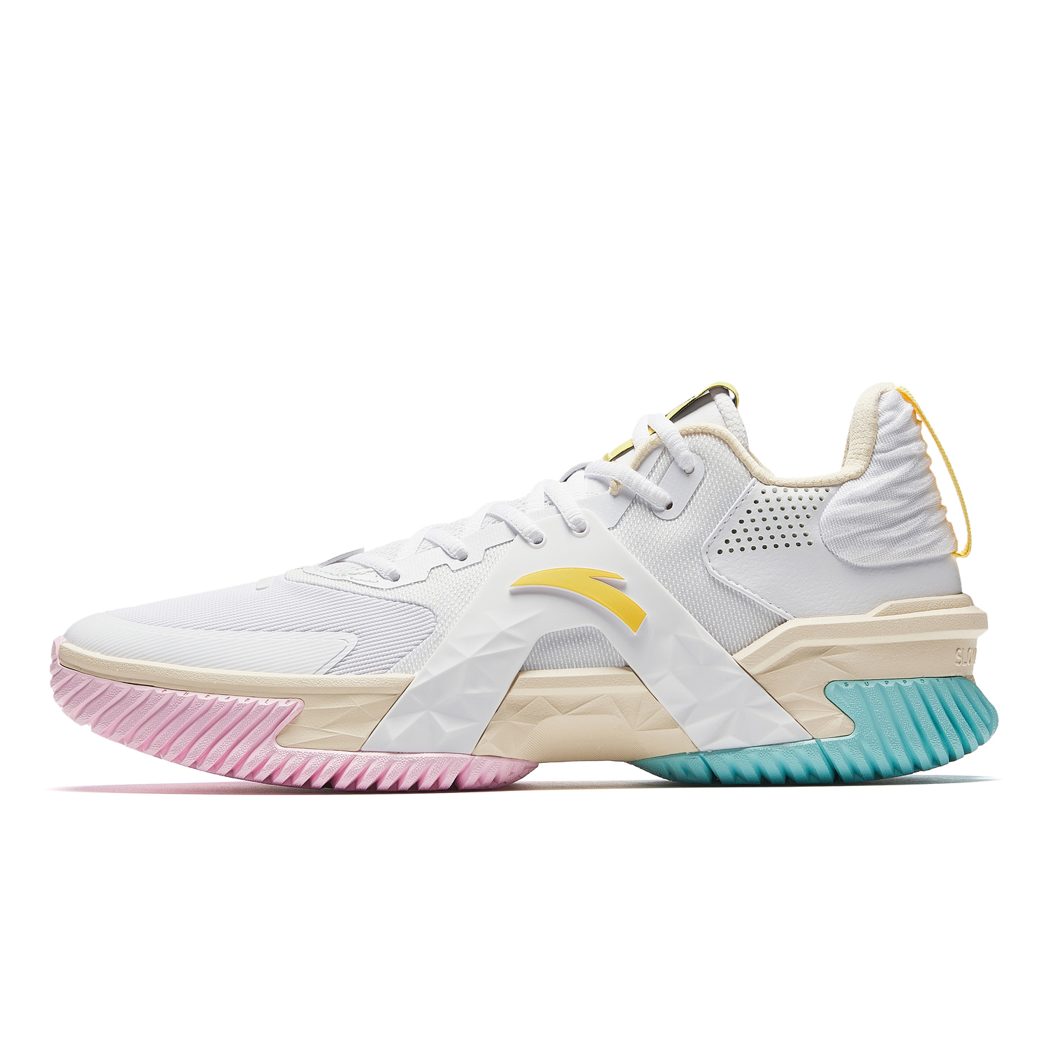 

Кроссовки баскетбольные мужские Space 5 низкие Pure White/Light Sugar Yellow ANTA