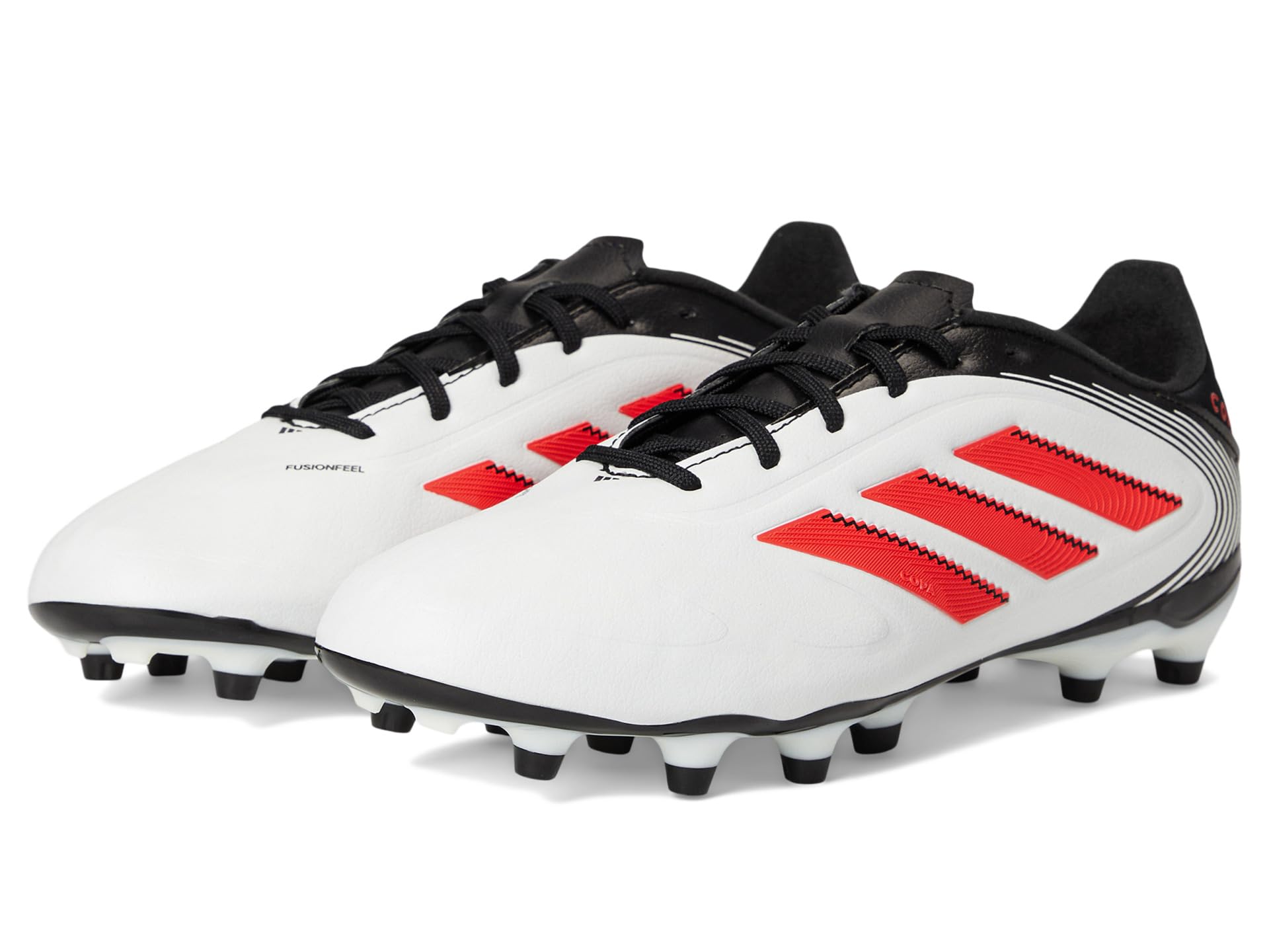 

Кроссовки adidas Kids Copa Pure 3 League Firm Ground/Multi Ground Soccer Cleats, цвет White/Lucid Red/Black