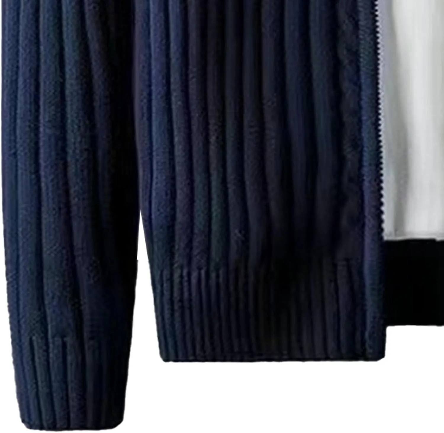 Мужской кардиган slim fit с молнией и воротником стойкой — фото 3
