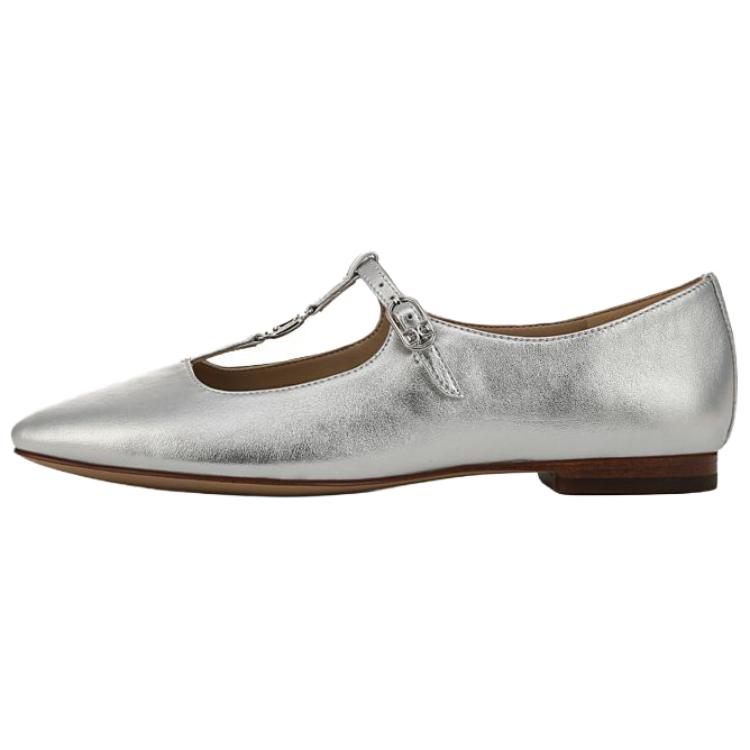 Туфли Мэри Джейн на массивном каблуке, женские, серебристые SAM EDELMAN, Silver