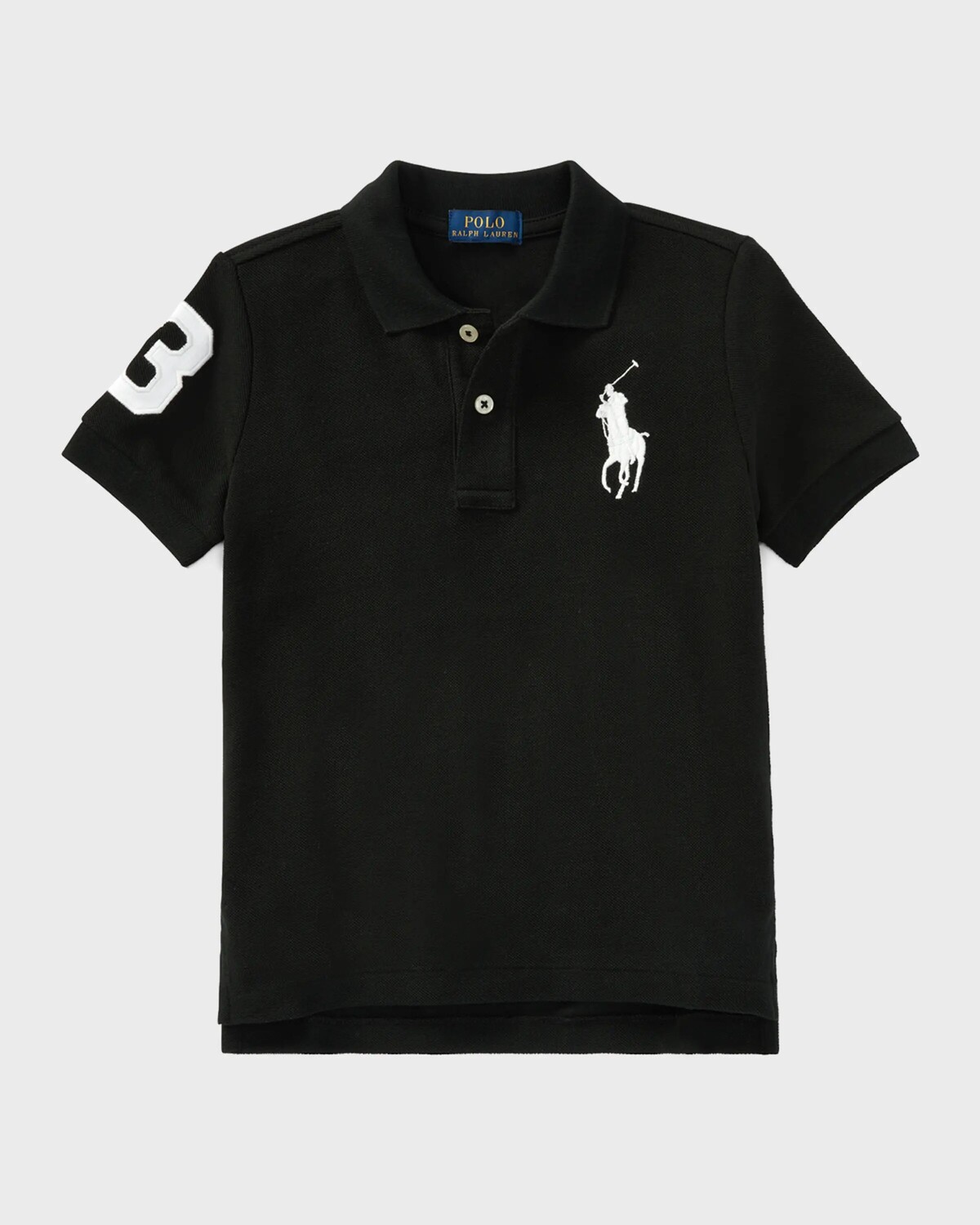 

Вязаная рубашка-поло в сетку Big Pony для мальчика, размер 4–7 Ralph Lauren Childrenswear, черный/белый