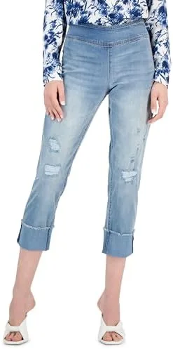 

International Concepts Женские джинсы Mid Rise Straight-Leg Pull-On