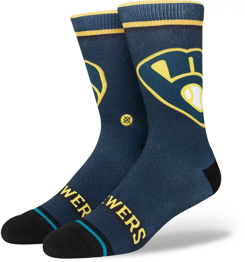 

Синие тренировочные носки Stance Milwaukee Brewers из тренировочного джерси