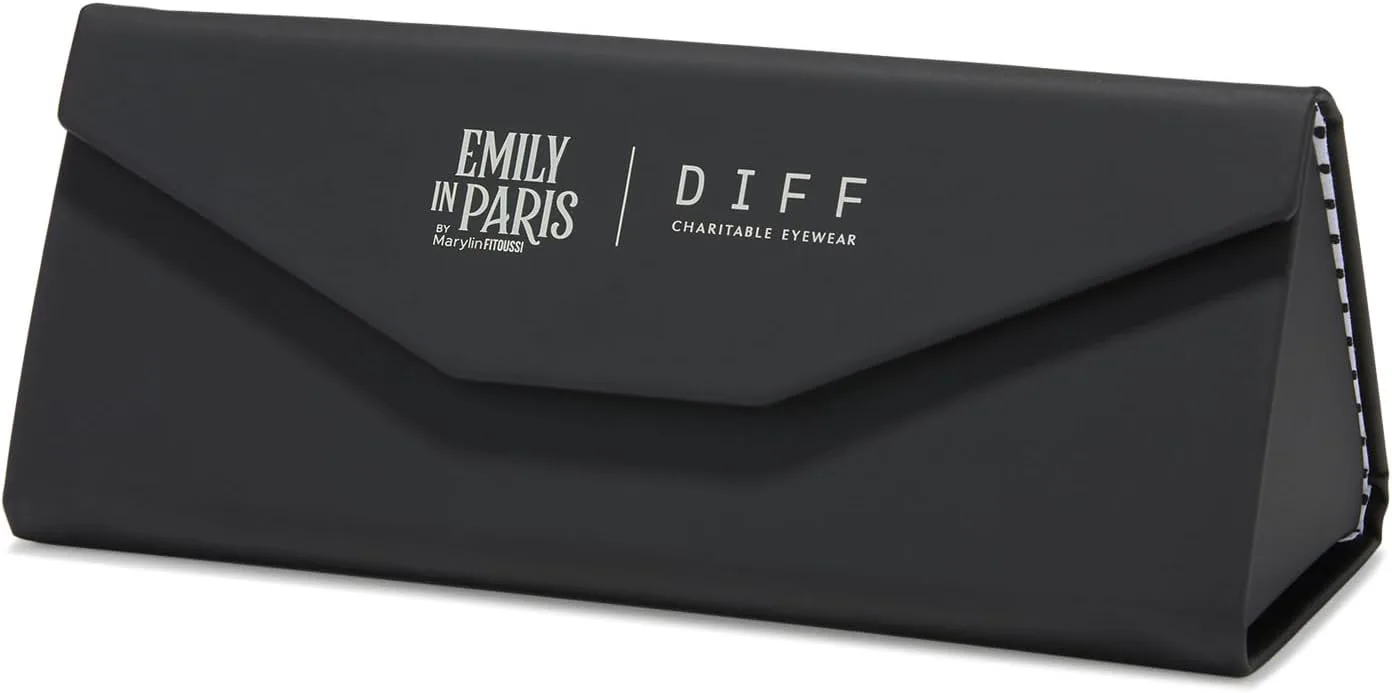 

DIFF Эмили в Париже | Дизайнерские солнцезащитные очки Emily Cat Eye для женщин | Защита UV400 | Полуночный горошек + Изящный серый, Midnight Polka Dot + Chic Grey