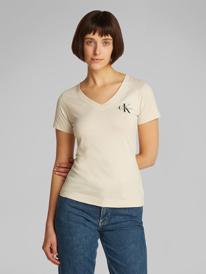 

Футболка CALVIN KLEIN JEANS, кремовый