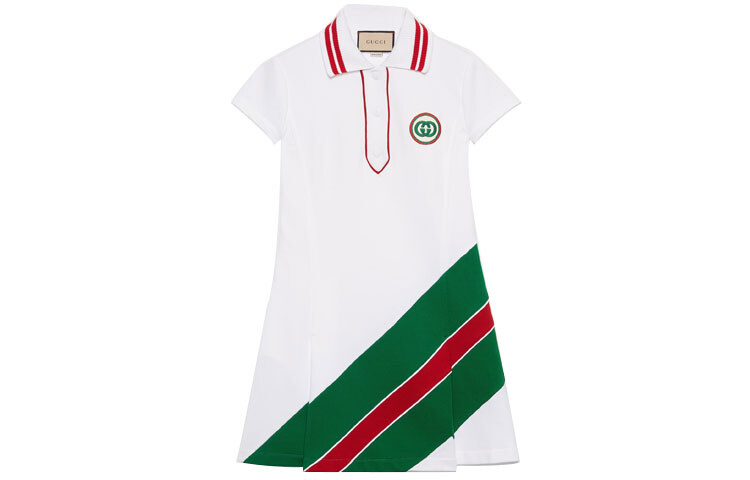 

Платье с короткими рукавами женское белое Gucci