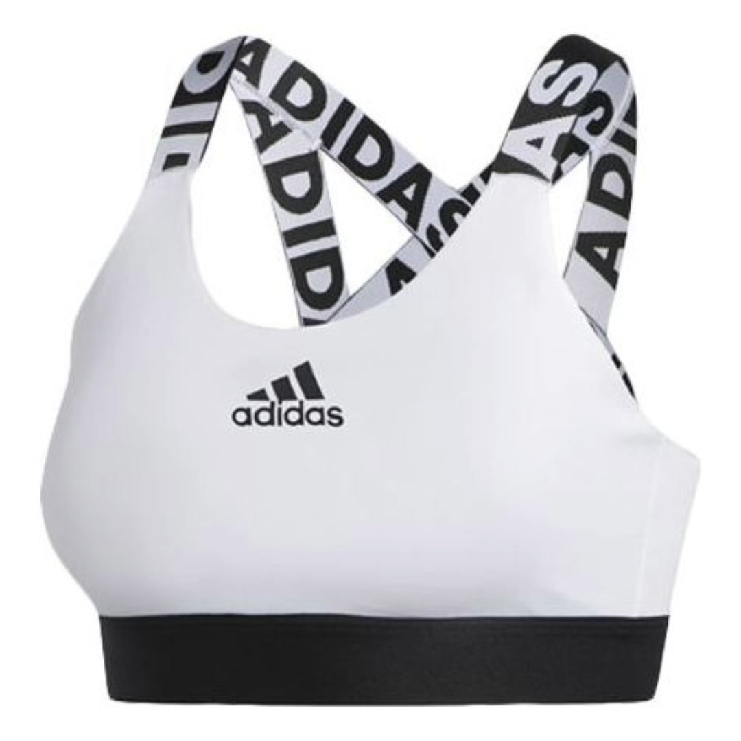 (WMNS) Фирменный бюстгальтер Adidas Don't Rest, цвет «Белый-черный», азиатский размер
