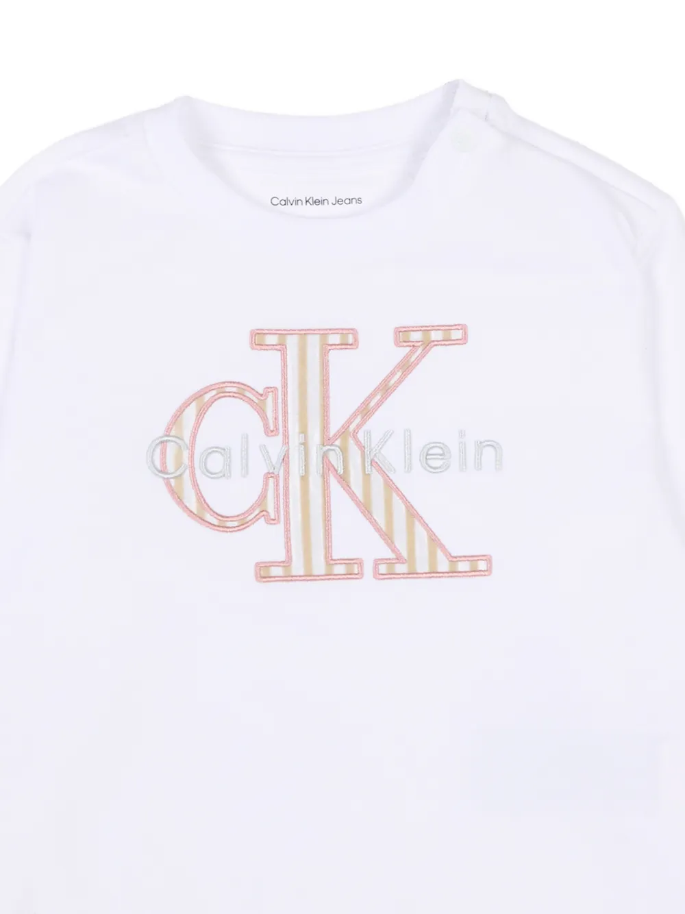 Свитшот с логотипом Calvin Klein Kids, белый — фото 3