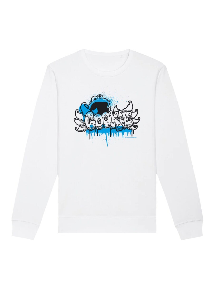 

Свитер F4NT4STIC Sweatshirt Sesamstraße Cookie Fingers Graffiti, белый