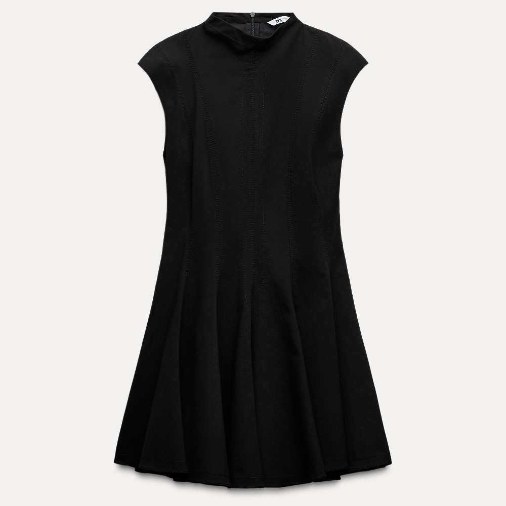 

Платье Zara Godet Mini Zw Collection, черный