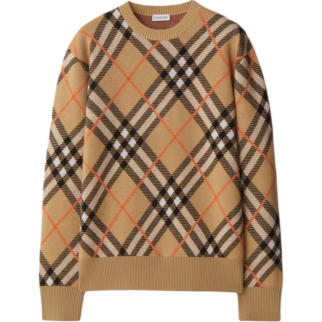 

Джемпер с длинными рукавами в клетку Nova Check Burberry, Sand