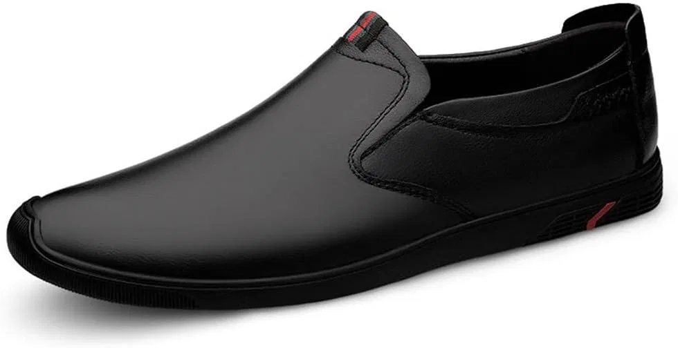 Лоферы кожаные итальянские мужские Loafers, Black UOPYNE — фото 2