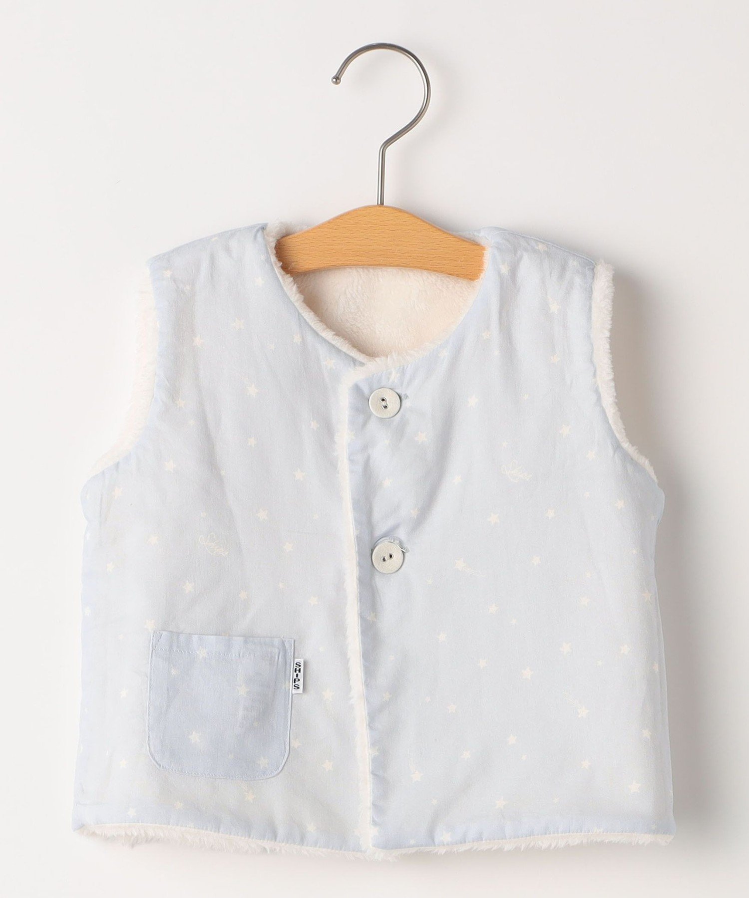 Детский жилет из искусственного меха, размер 80-90 см. Ships Kids, off white — фото 2