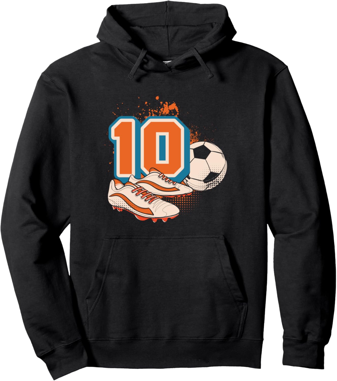 

Толстовка с надписью «10-летний мальчик-футболист» 10 Year Old Birthday Apparel Soccer Boy B-Day, черный