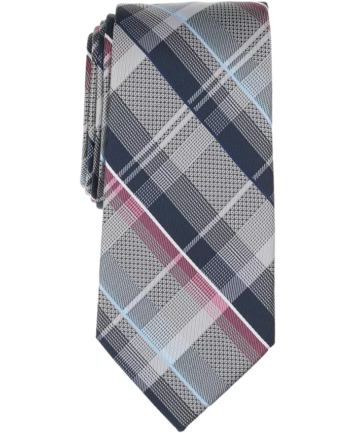 

Мужской галстук Brody в классическую клетку Perry Ellis Portfolio, серый