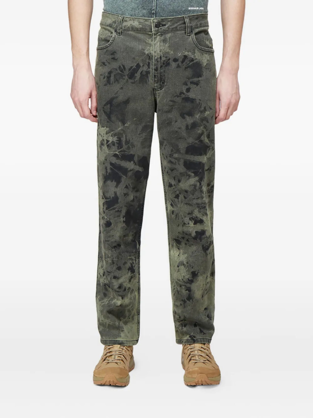 

Джинсы Eckhaus Latta с эффектом тай-дай, зеленый