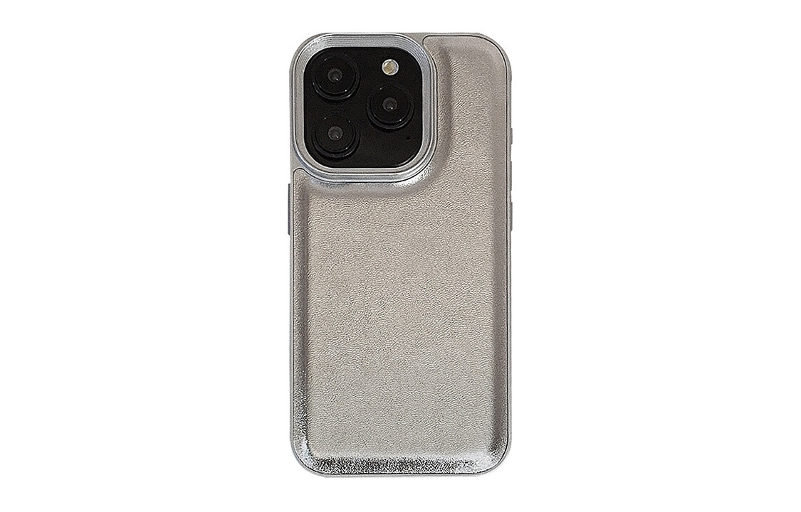

US8ACC чехол для телефона, Silver bulging leather phone case