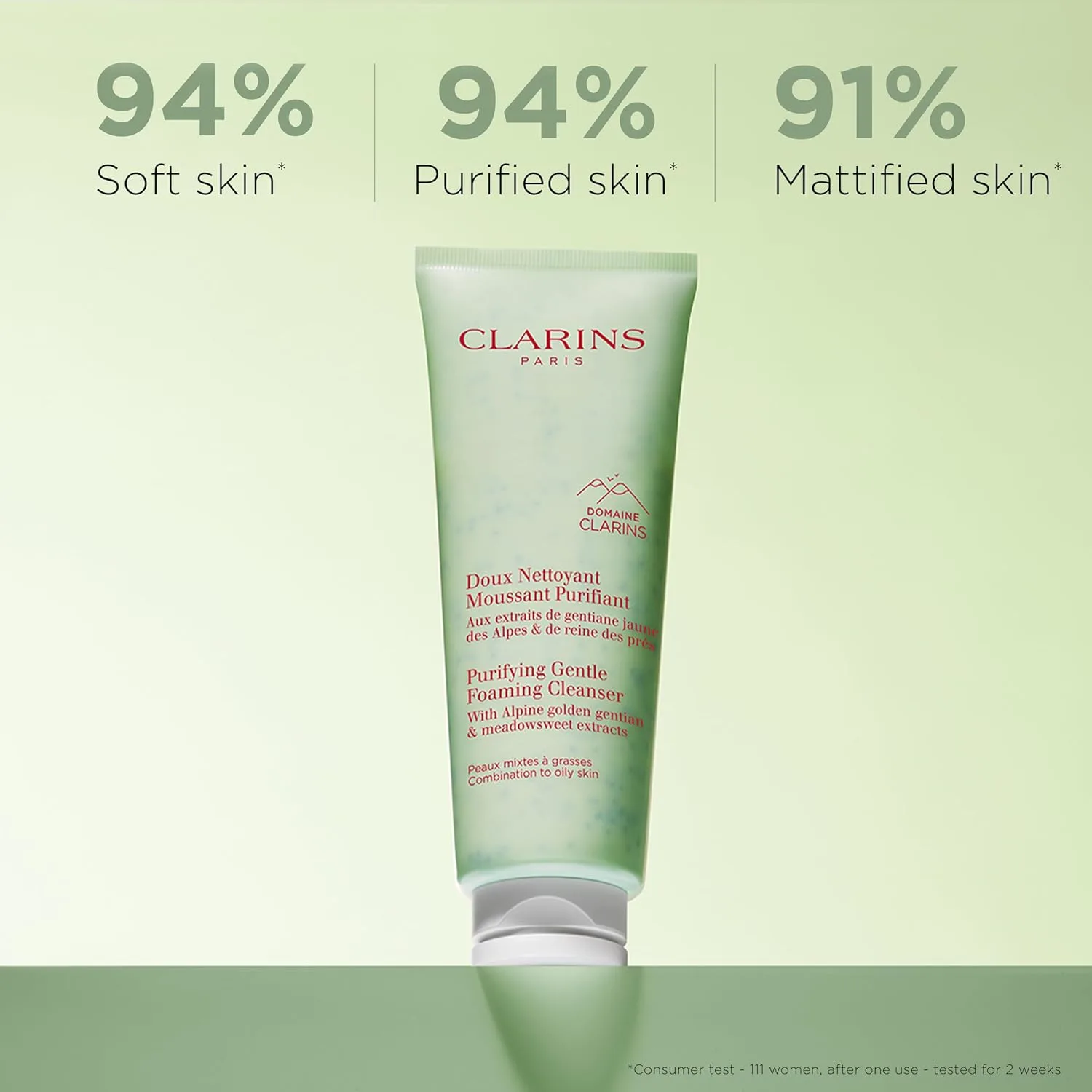 Крем для лица Clarins — Очищающая пенка для лица Purifying Gentle Foaming Face Cleanser | Очищает, смягчает и, 130 мл — фото 2