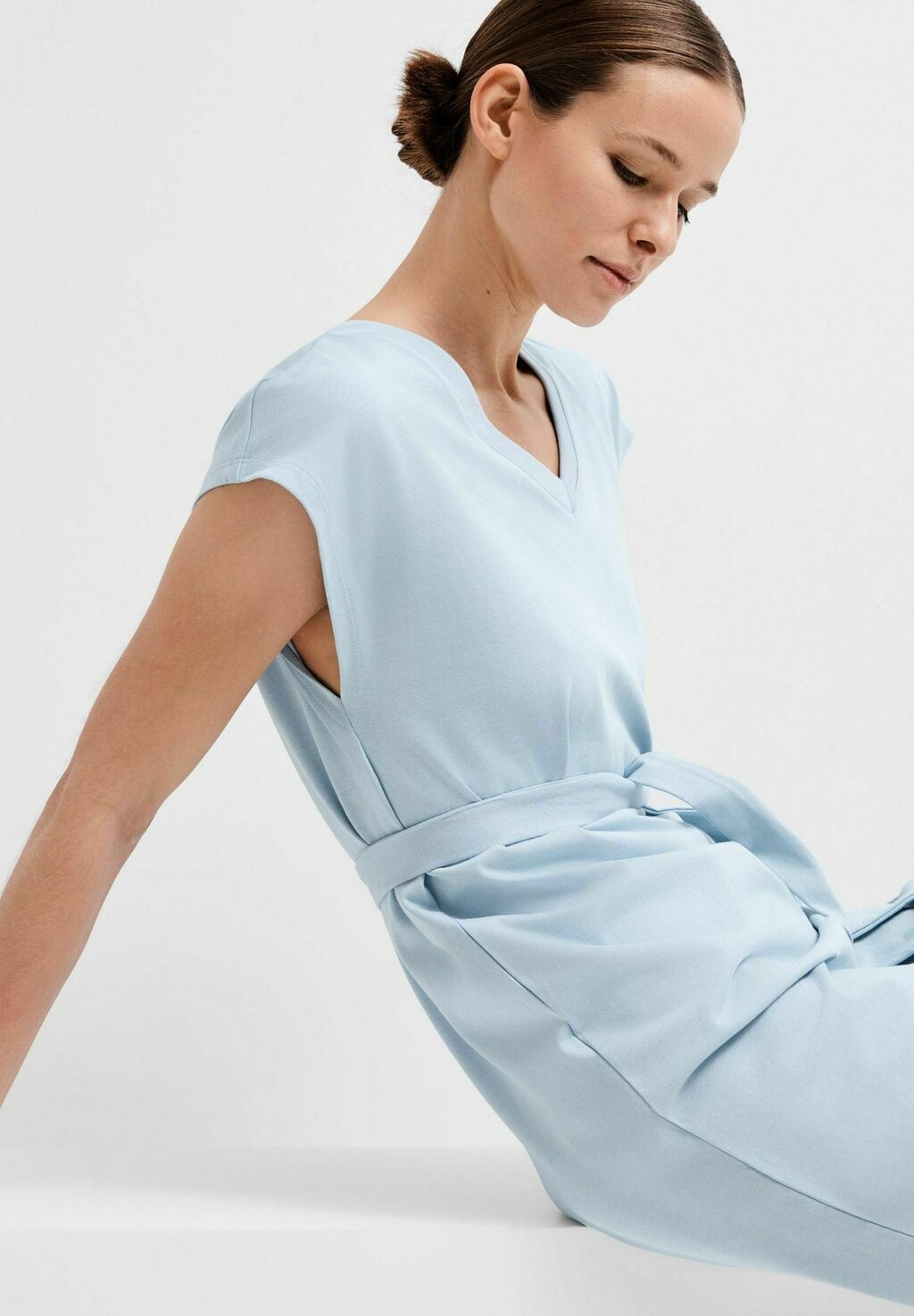 

Платье из джерси Slfessential V Neck Dress Selected, кашемировое синее