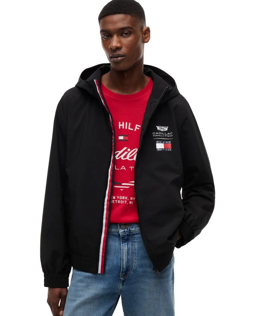 Мужская ветровка с капюшоном Cadillac F1 Script Tommy Hilfiger, Black