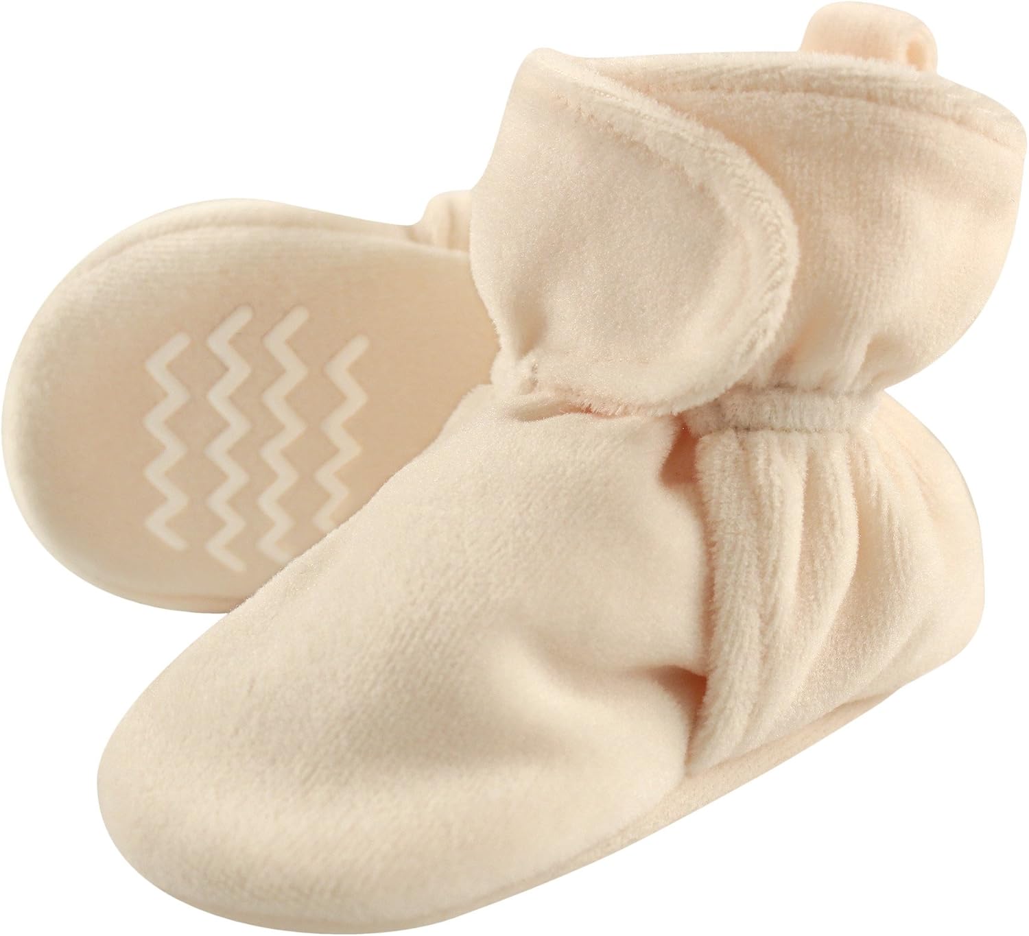 Hudson Baby Унисекс Мягкие Велюровые Пинетки для Младенцев, Cream