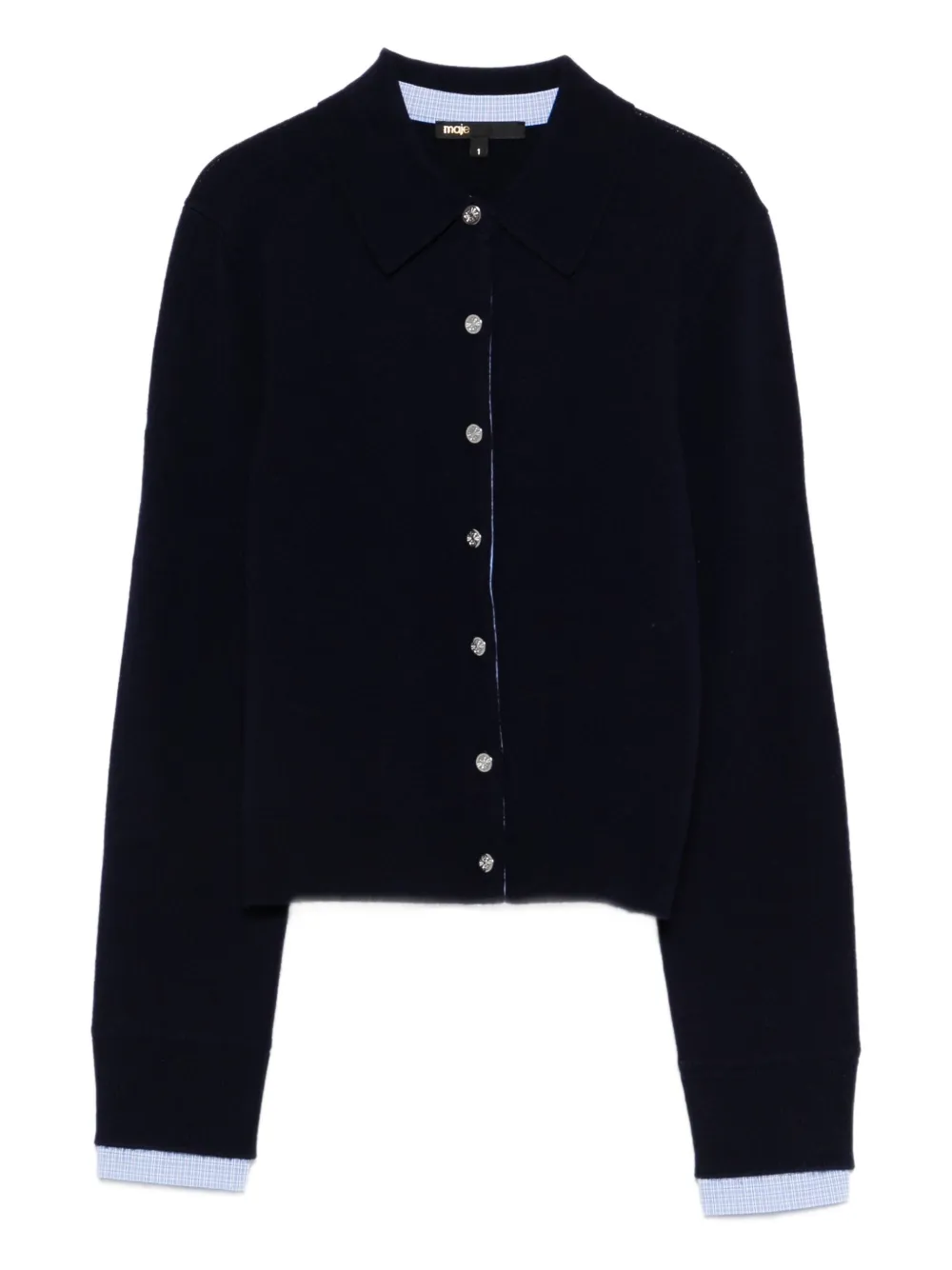 

Кардиган на пуговицах с воротником Maje, синий