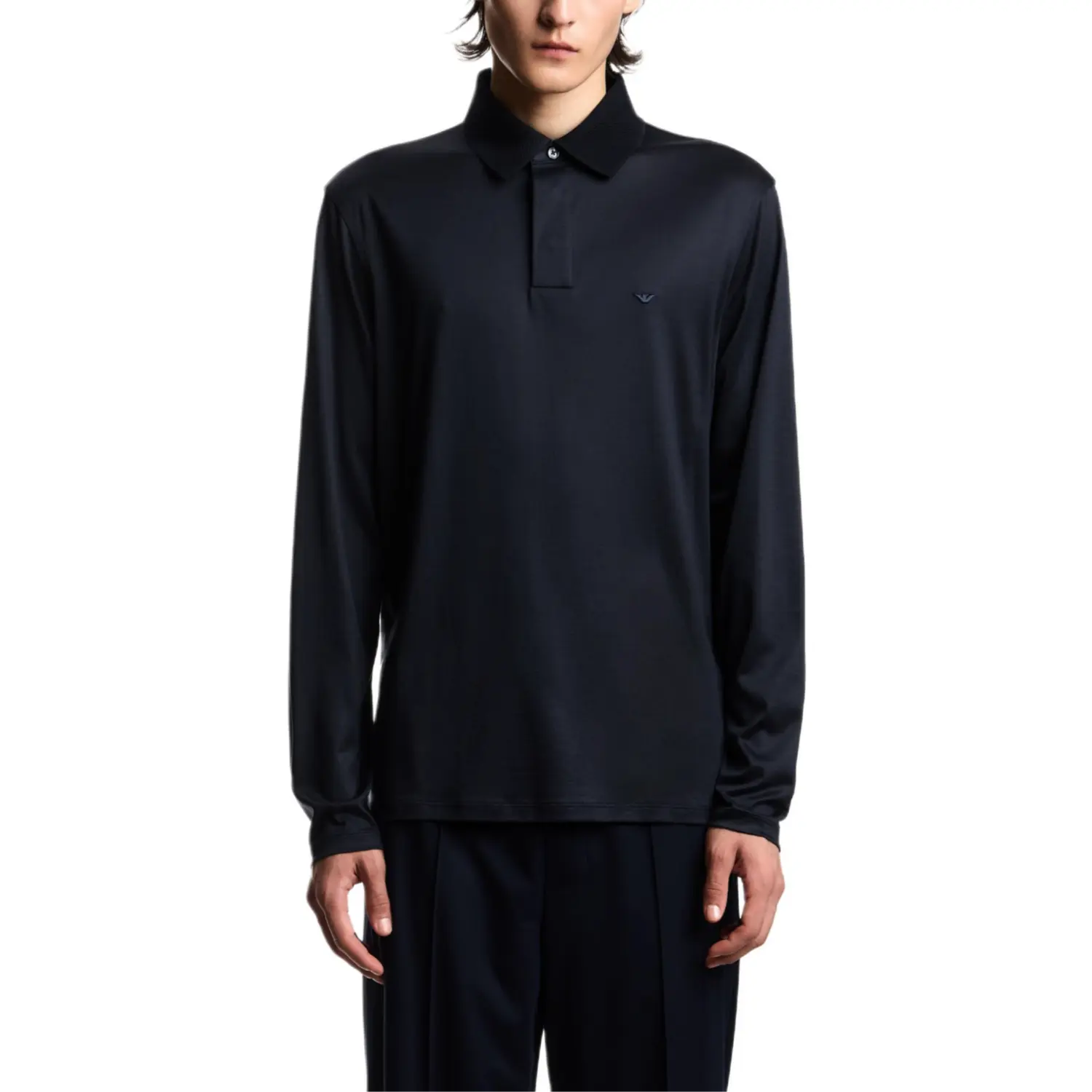 Мужская рубашка-поло SS26 Emporio Armani, marine синий — фото 3