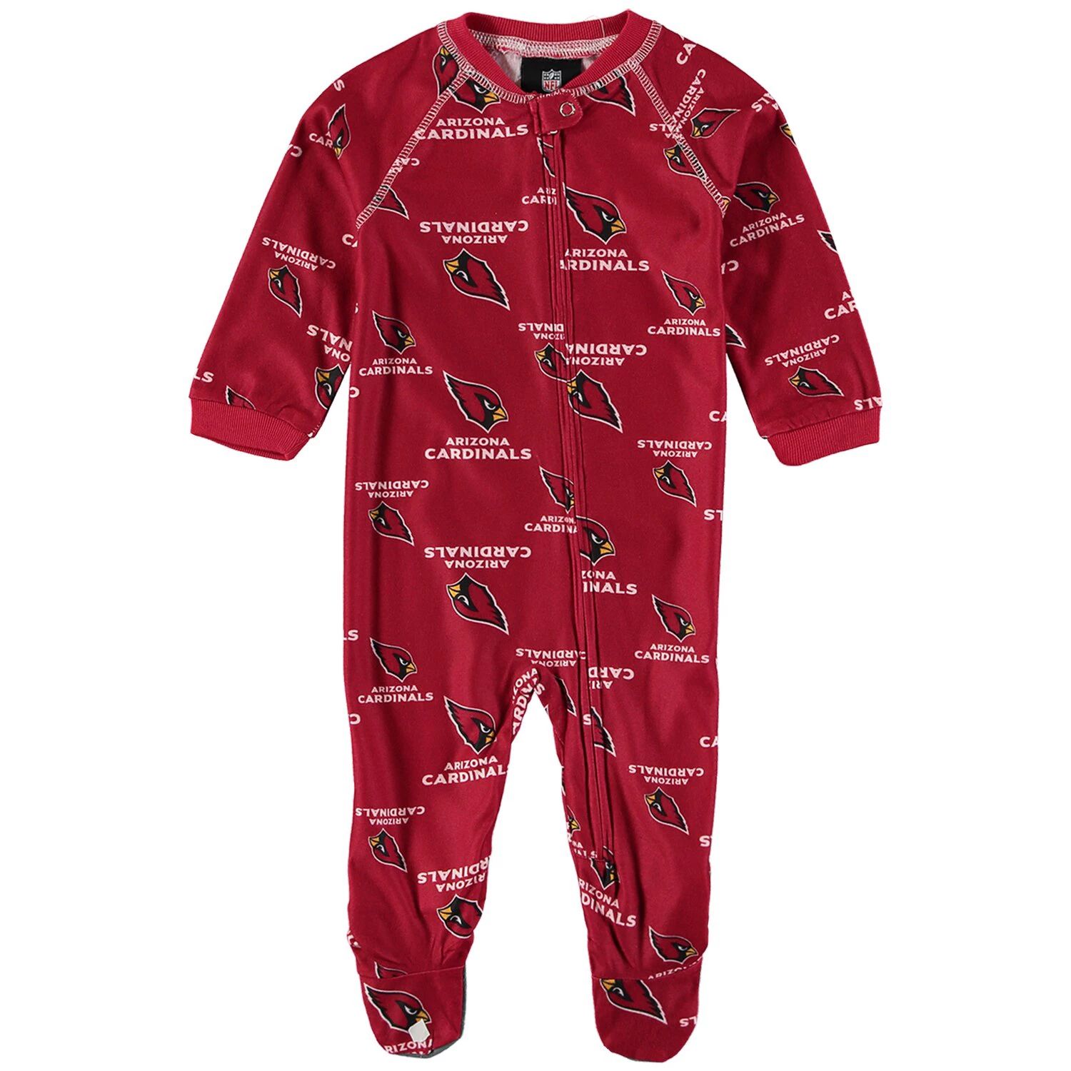 

Комбинезон Infant Cardinal Arizona Cardinals с окантовкой реглан и молнией во всю длину Outerstuff