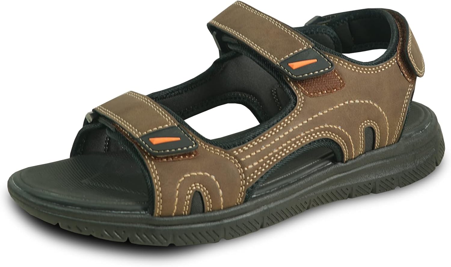 

Мужские классические повседневные сандалии KOZI, речные сандалии SPORTSMAN, открытый носок, регулируемый ремешок на липучке, черный, кофе, синий