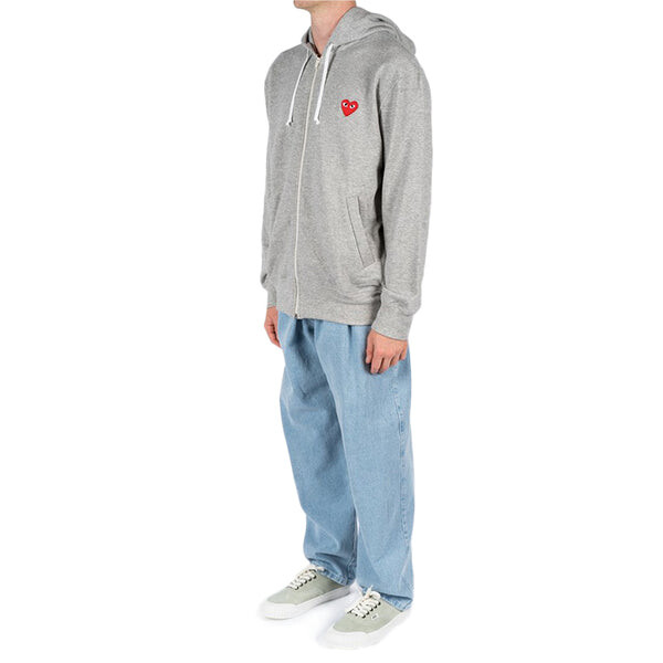 Толстовка multi heart zip up hoodie 'grey' Comme Des Garcons Play, серый — фото 3