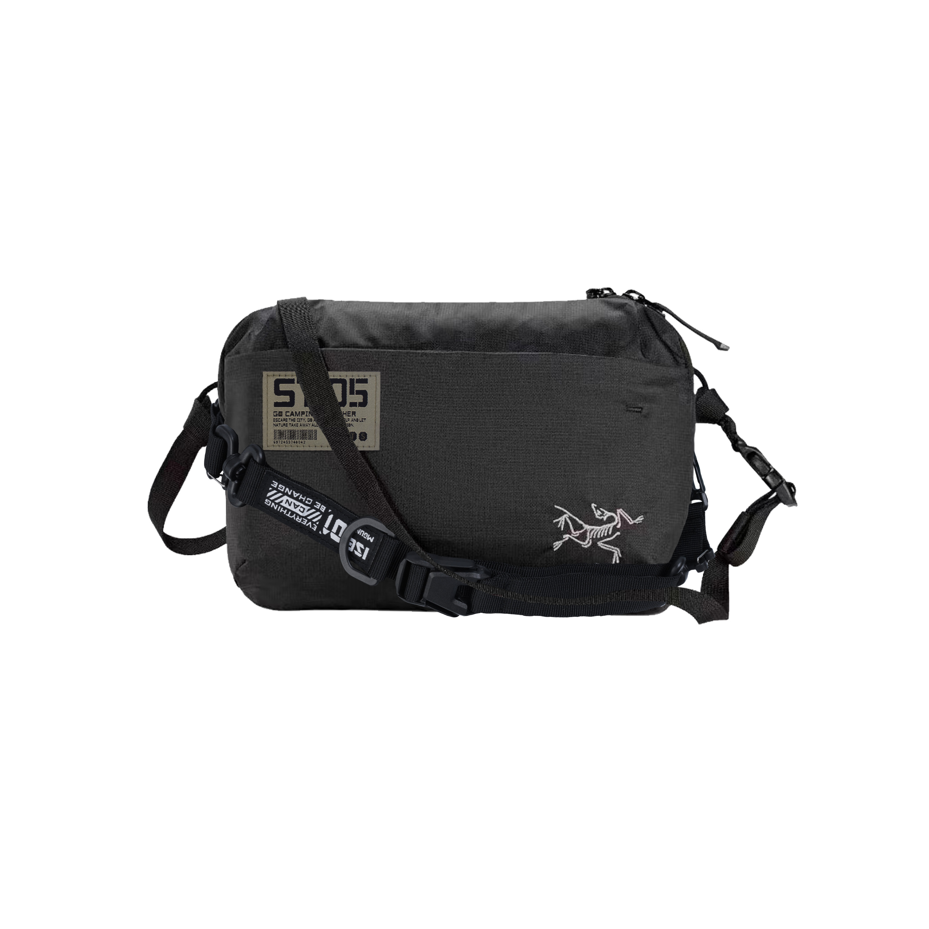 

Arcteryx Полиамидная поясная сумка унисекс черная, Glimpse