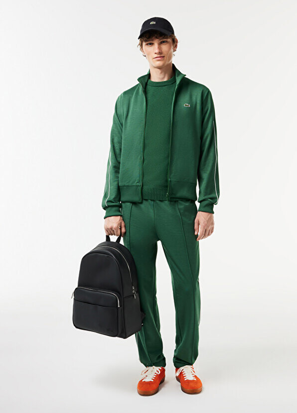 Рюкзак мужской Lacoste, черный, с логотипом крокодила — фото 2
