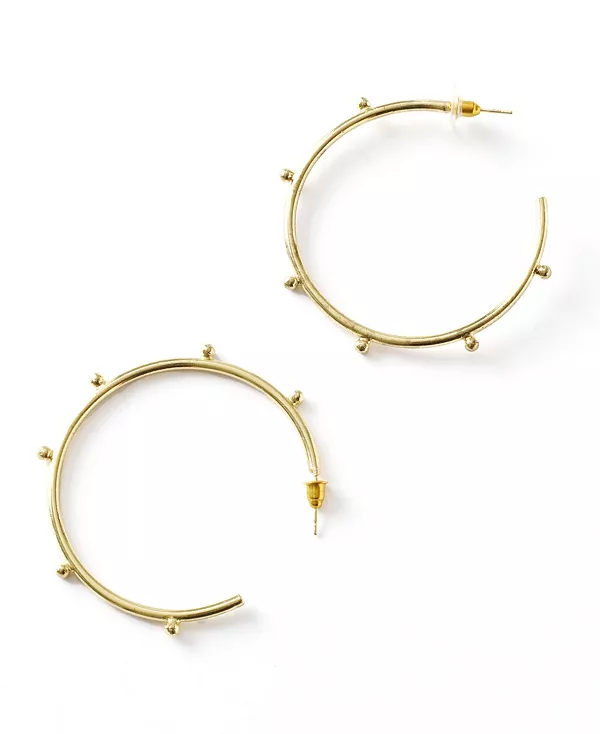 

Серьги-Кольца Bhavani с золотыми точками Matr Boomie, brass