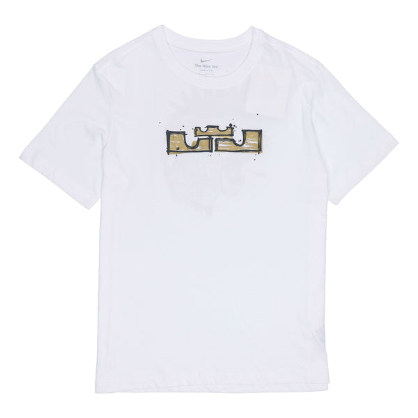 

Футболка Nike Dri-Fit Lebron Printing Basketball Sports T-Shirt 'White', мультиколор