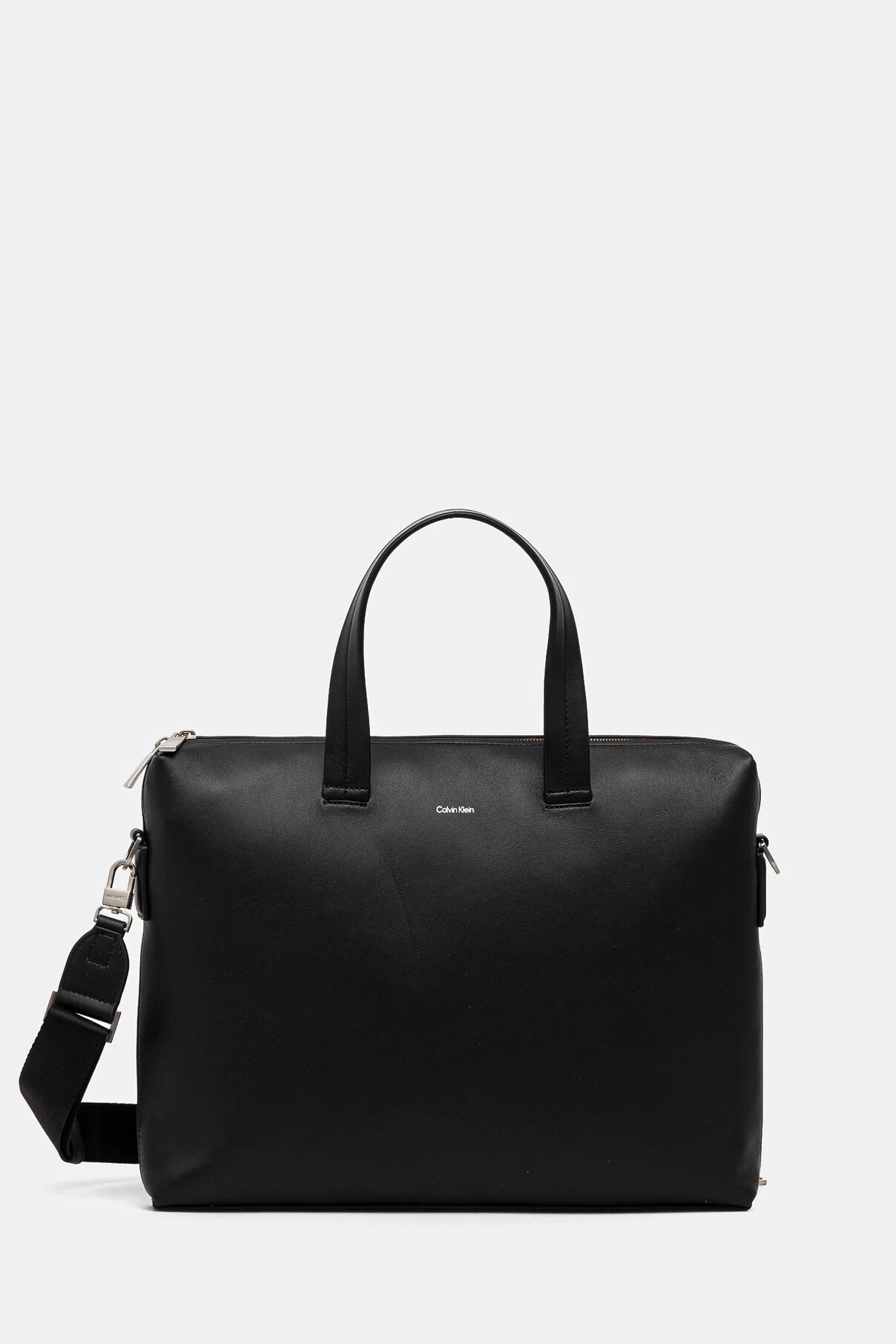 

Кожаная сумка для ноутбука Calvin Klein, черный