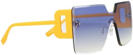 

Солнцезащитные очки большого размера, квадратные, без оправы, с одной линзой, модные, для мужчин и женщин, защита от УФ-излучения UV400, винтажные очки 2026 года MTZJH, Blue