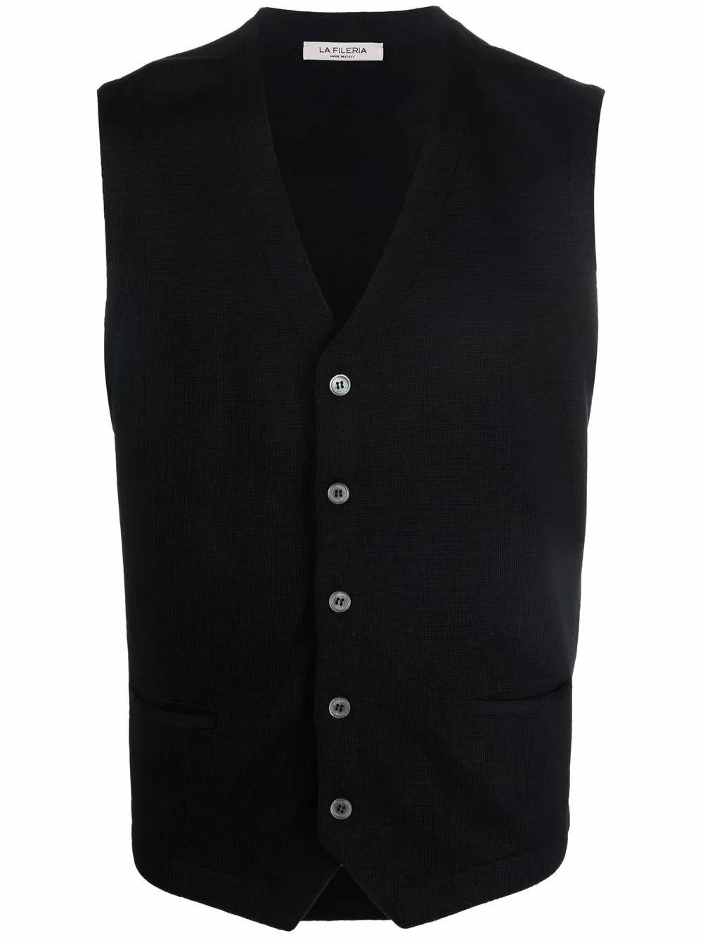 

Шерстяной жилет с v-образным вырезом Fileria, черный