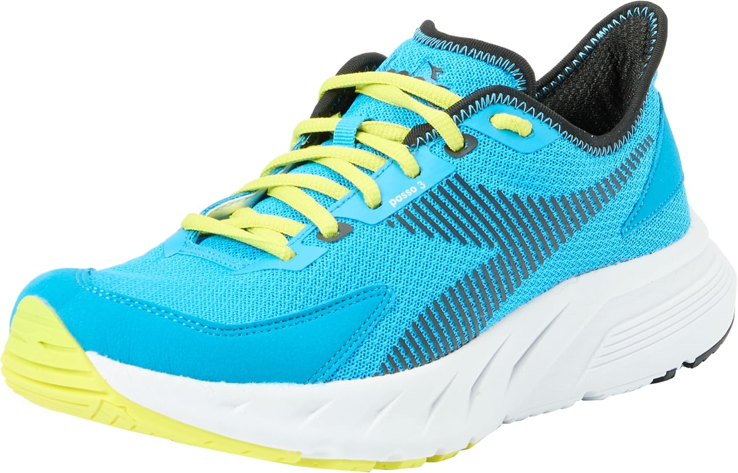 Мужские низкие гимнастические кроссовки Diadora, черный/голубой