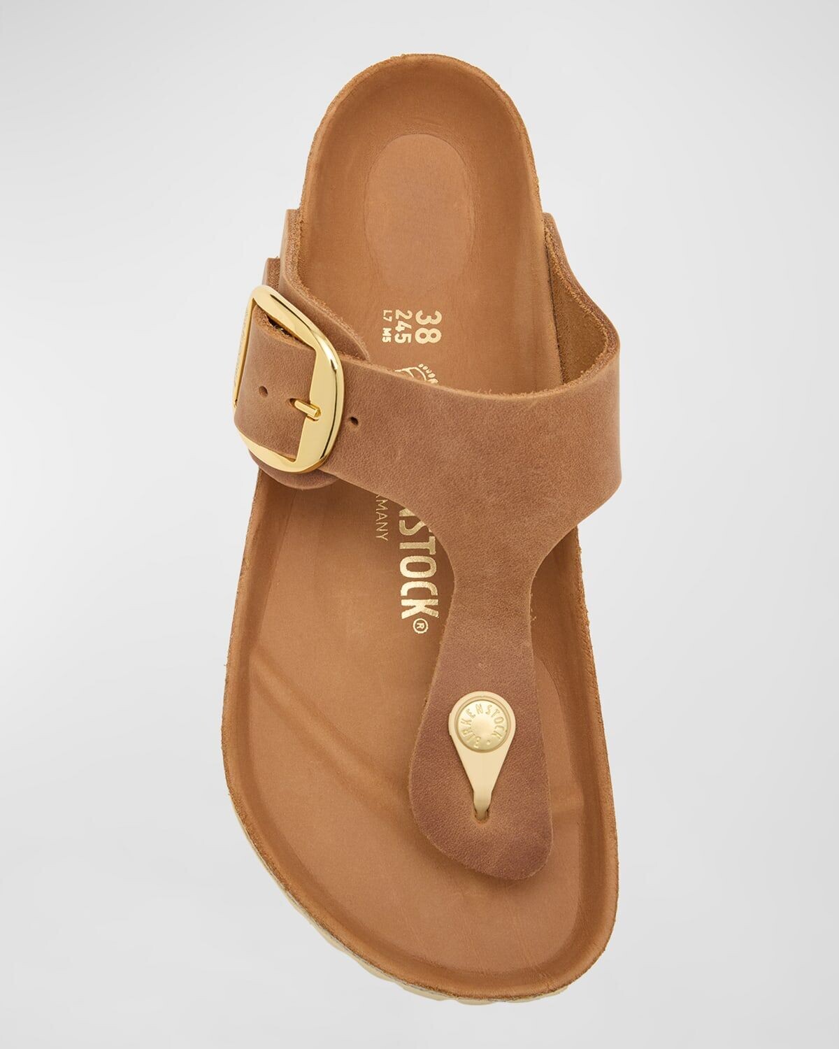 Кожаные сандалии Giza с ремешками с пряжкой BIRKENSTOCK, цвет Cognac — фото 4