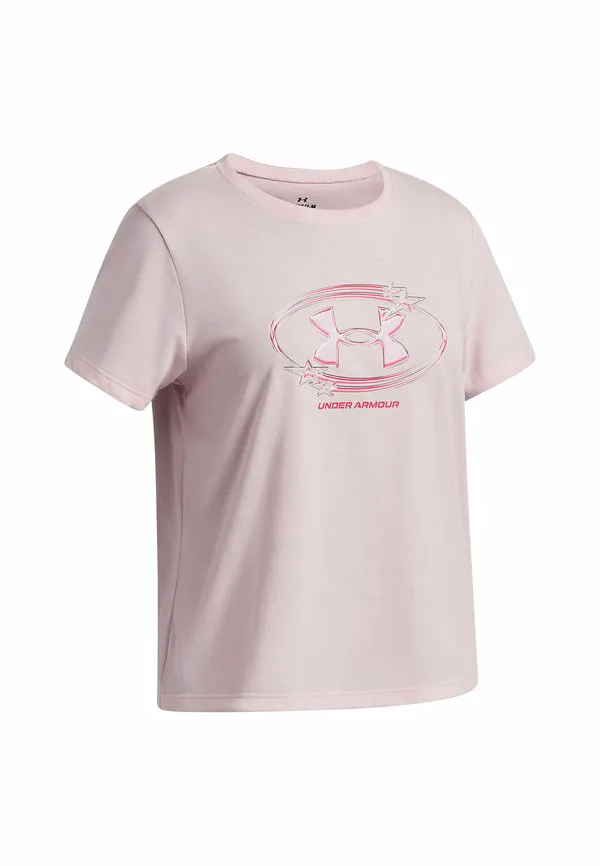 Футболка с принтом в виде логотипа звезды Under Armour, Prime Pink — фото 3
