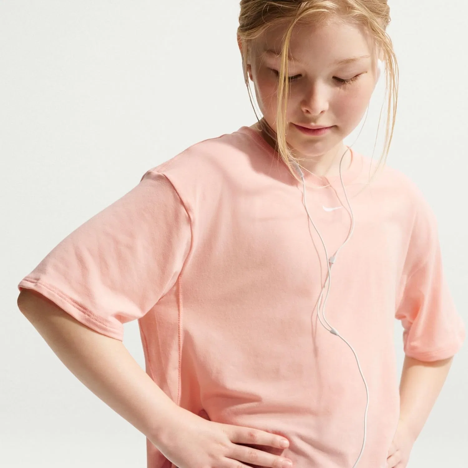 Футболка Nike Dri-FIT, цвет Arctic Orange/White — фото 4