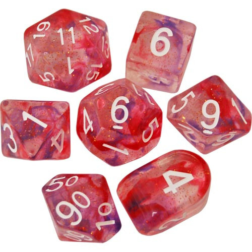 

Аксессуары Role 4 Initiative R4I Dice w/ Arch'd4: Diffusion - Faerie Magic w/ White (7)