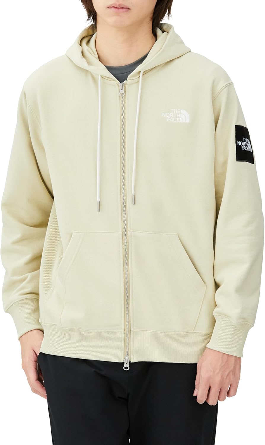 

Мужская толстовка The North Face с квадратным логотипом, на молнии, серого цвета, размер S