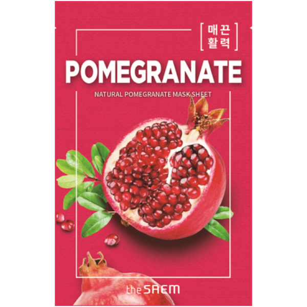 

Омолаживающая тканевая маска для лица, 1 шт. The Saem Pomegranate